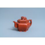 A Chinese Yixing stoneware teapot and cover, Kangxi