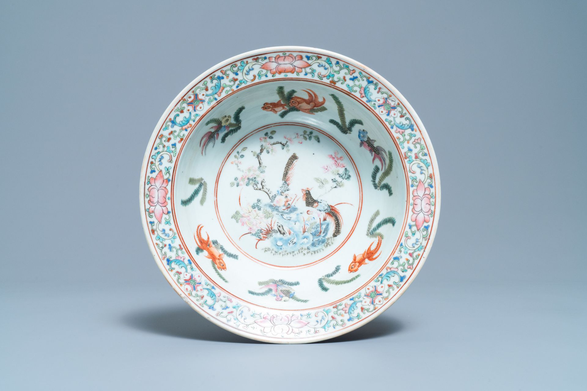 Three Chinese famille rose bowls, 19th C. - Image 2 of 16