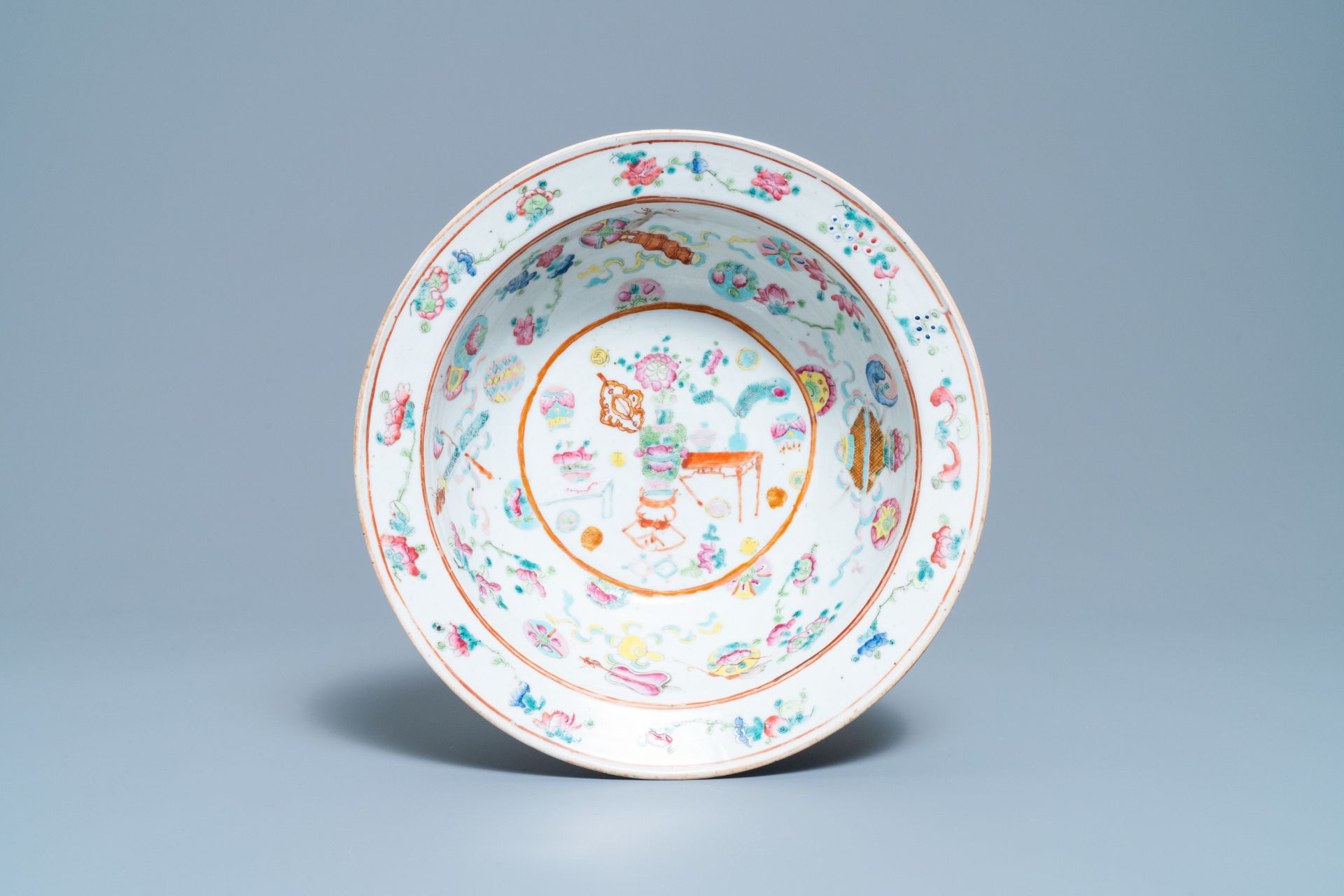 Three Chinese famille rose bowls, 19th C. - Image 4 of 16