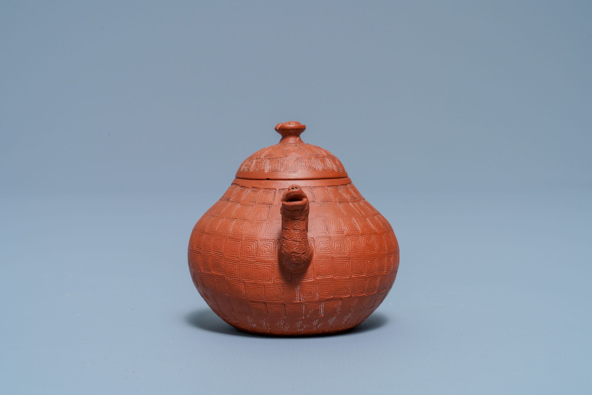 A Chinese Yixing stoneware dragon-spouted teapot and cover, Kangxi - Image 5 of 7