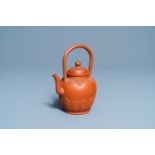 A Chinese Yixing stoneware teapot and cover, Kangxi