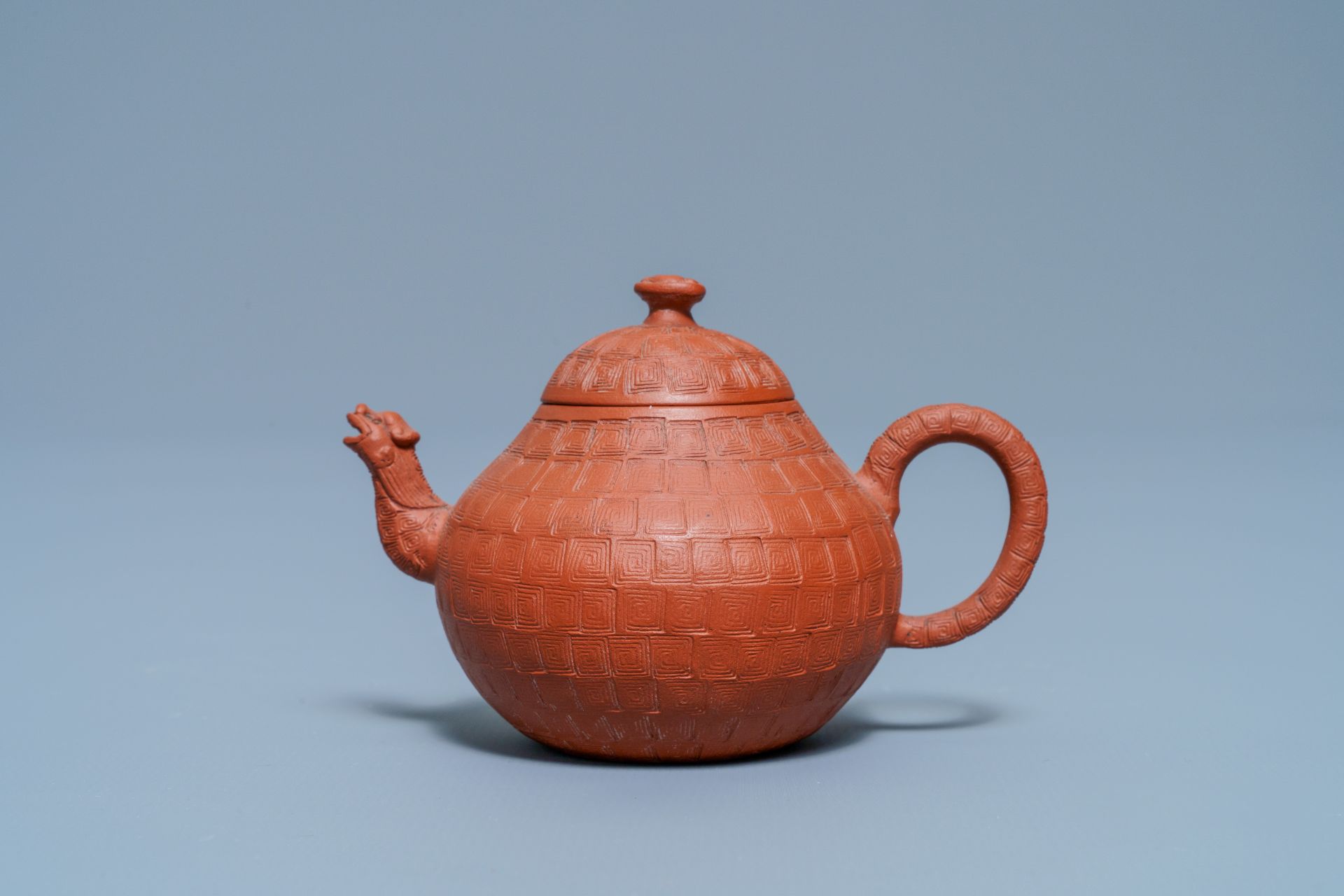 A Chinese Yixing stoneware dragon-spouted teapot and cover, Kangxi - Image 2 of 7