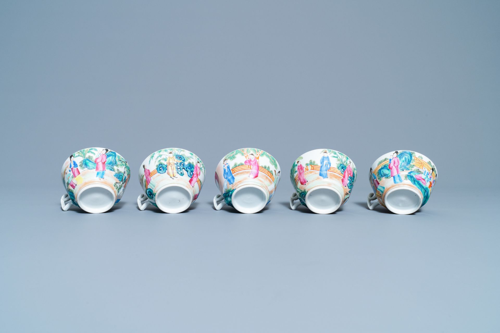 A Chinese Canton famille rose tea service, 19th C. - Bild 19 aus 27