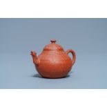 A Chinese Yixing stoneware dragon-spouted teapot and cover, Kangxi