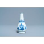 A Chinese blue and white pear-shaped 'poem' vase, Transitional period