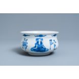 A Chinese blue and white 'luohan' censer, Kangxi