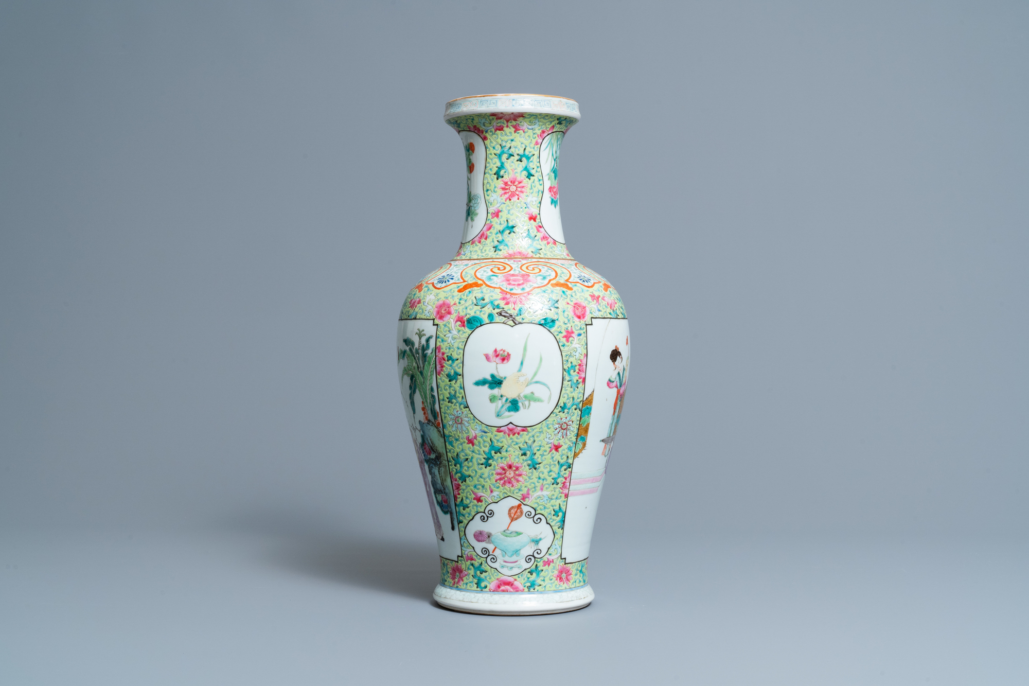 A fine Chinese famille rose vase, Republic - Image 4 of 6