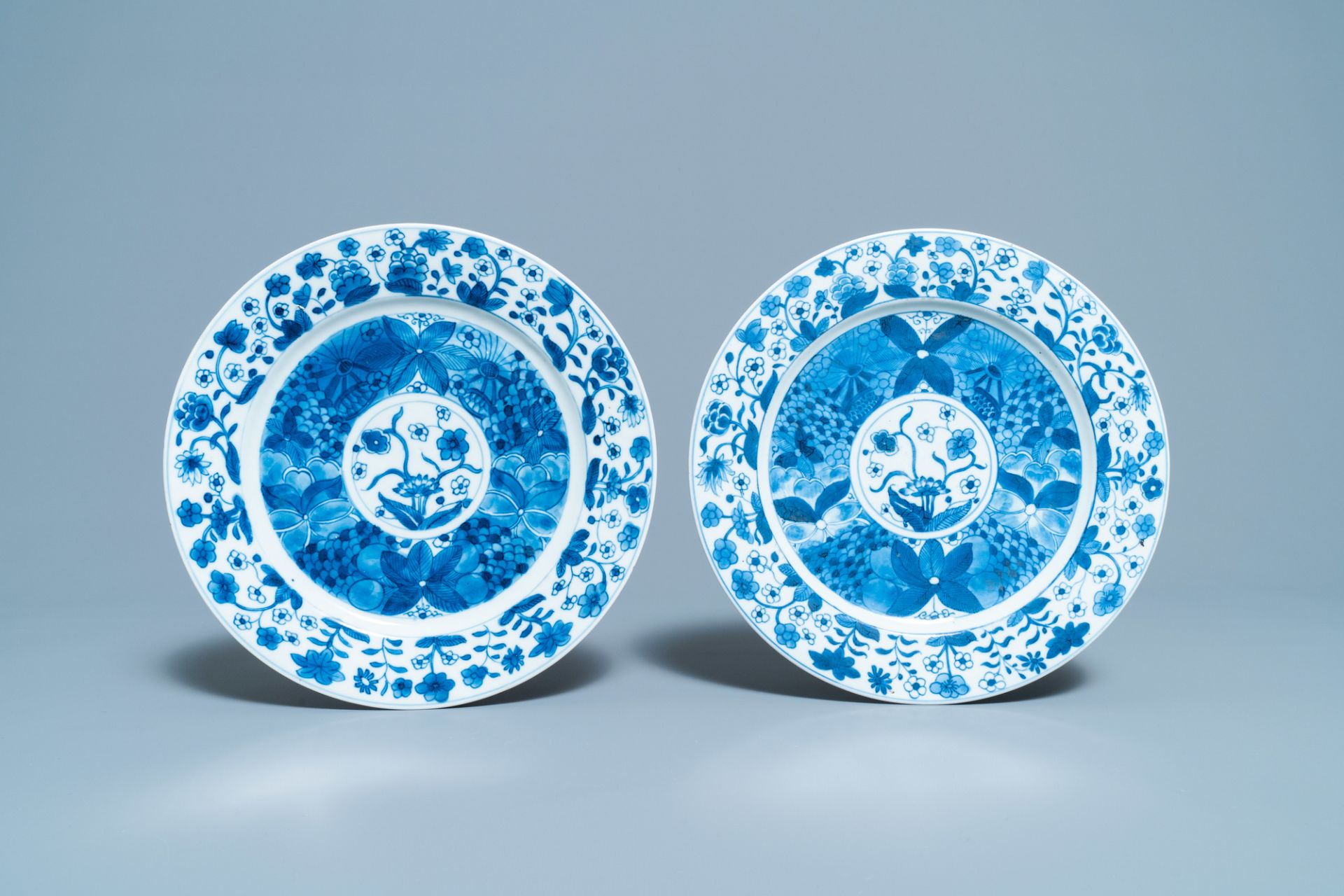 Six Chinese blue and white plates, Kangxi - Image 2 of 7