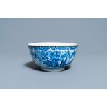 A Chinese blue and white Vietnamese market 'Bleu de Hue' bowl, Kangxi mark, 19th C.