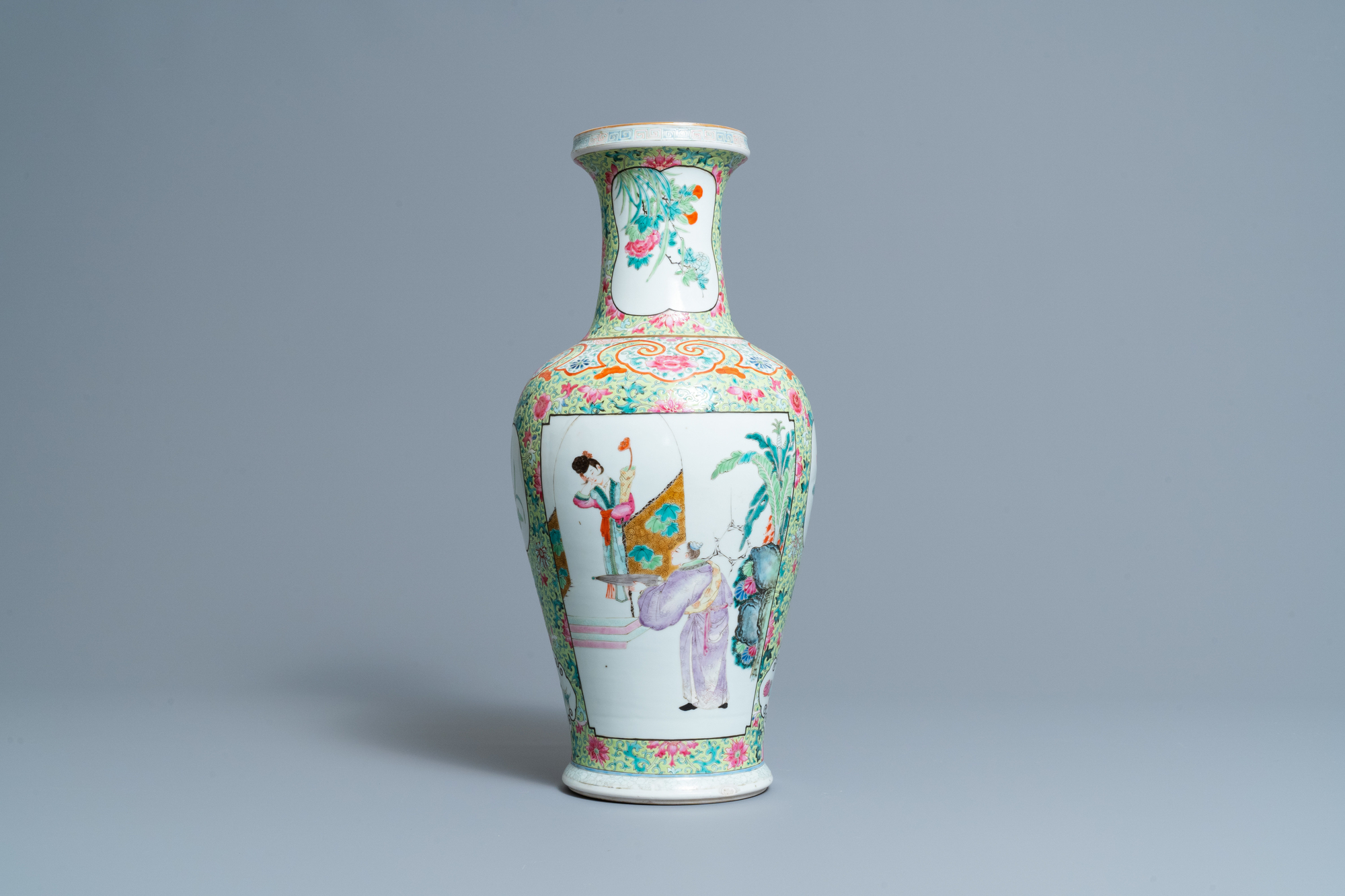 A fine Chinese famille rose vase, Republic - Image 3 of 6