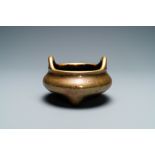 A Chinese bronze tripod censer, Yu Tang Qing Wan mark, Kangxi