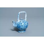 A Chinese blue and white teapot and cover, Kangxi