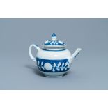 A Chinese blue and white teapot with underglaze design, Yongzheng/Qianlong