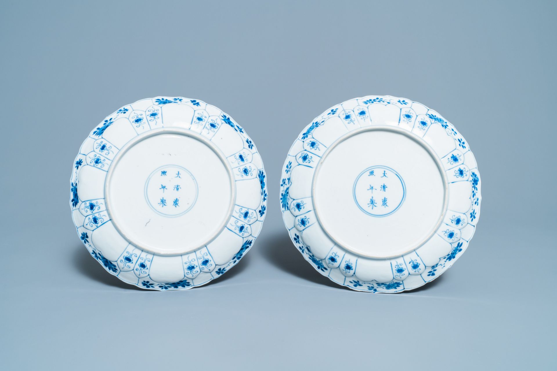 Six Chinese blue and white plates, Kangxi - Image 7 of 7