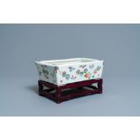 A rectangular Chinese famille rose jardiniere, Guangxu mark and of the period