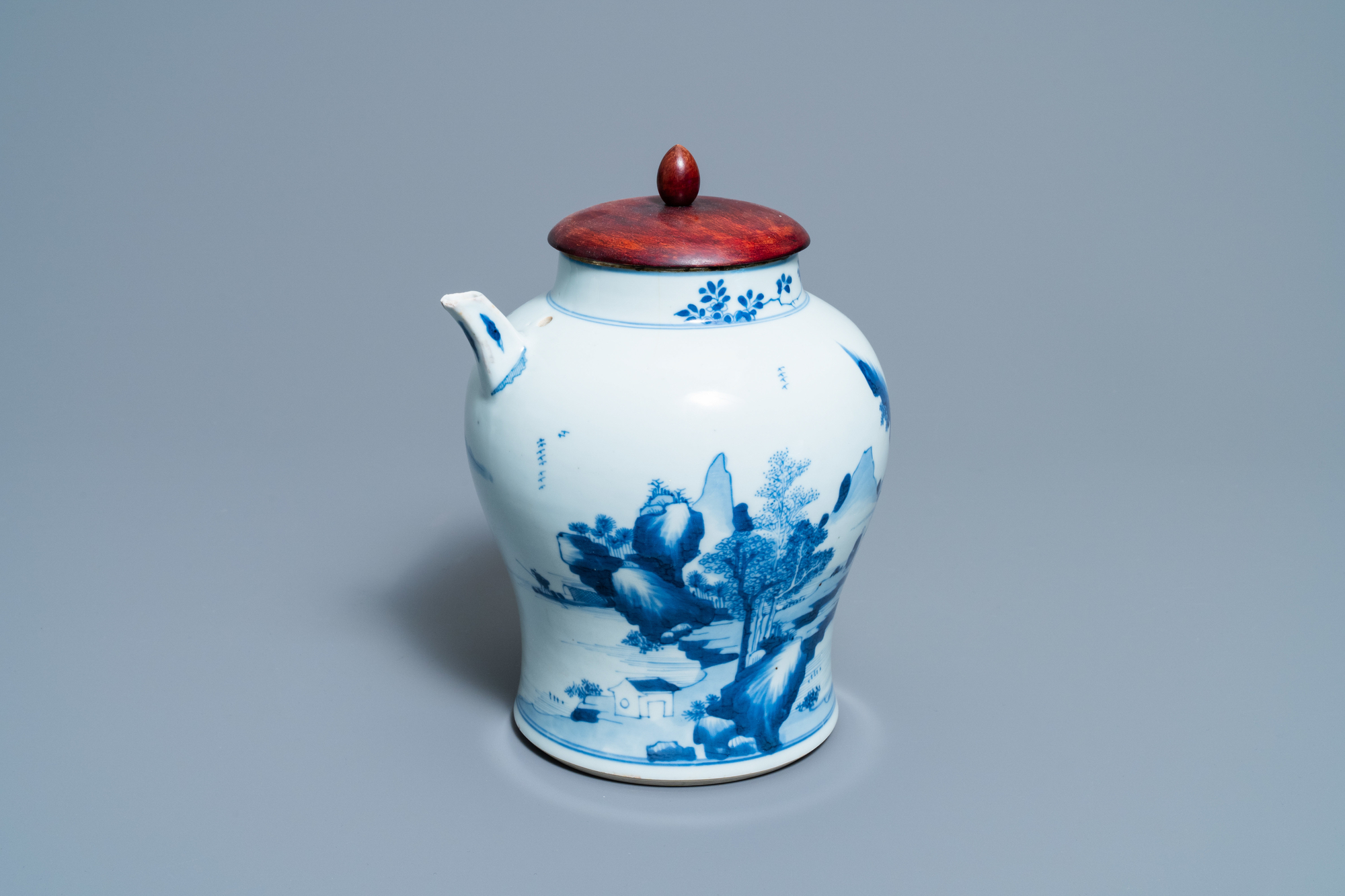 A Chinese blue and white ewer for the Vietnamese market, Kangxi