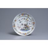 A polychrome Dutch Delft kakiemon-style dish, 18th C.