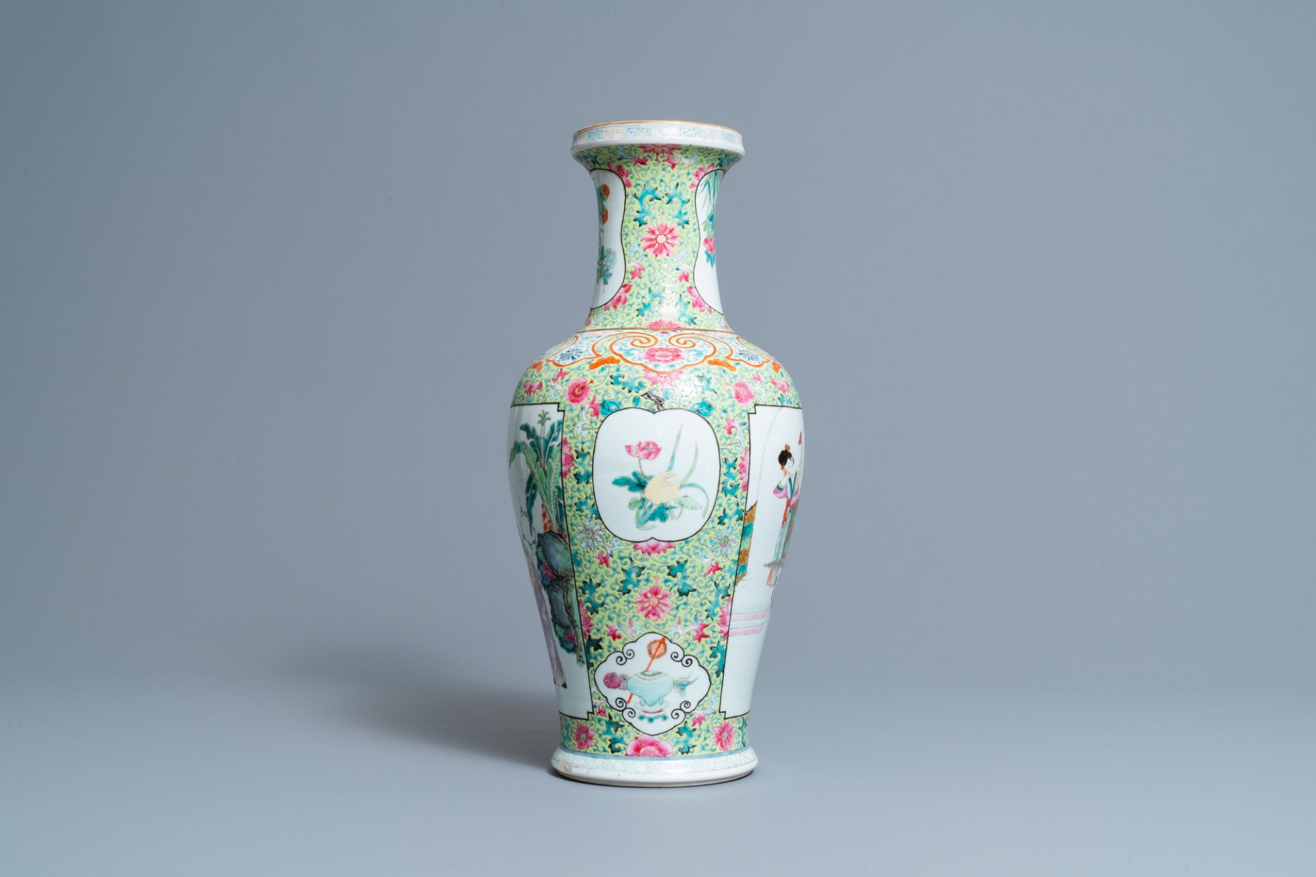 A fine Chinese famille rose vase, Republic - Image 2 of 6