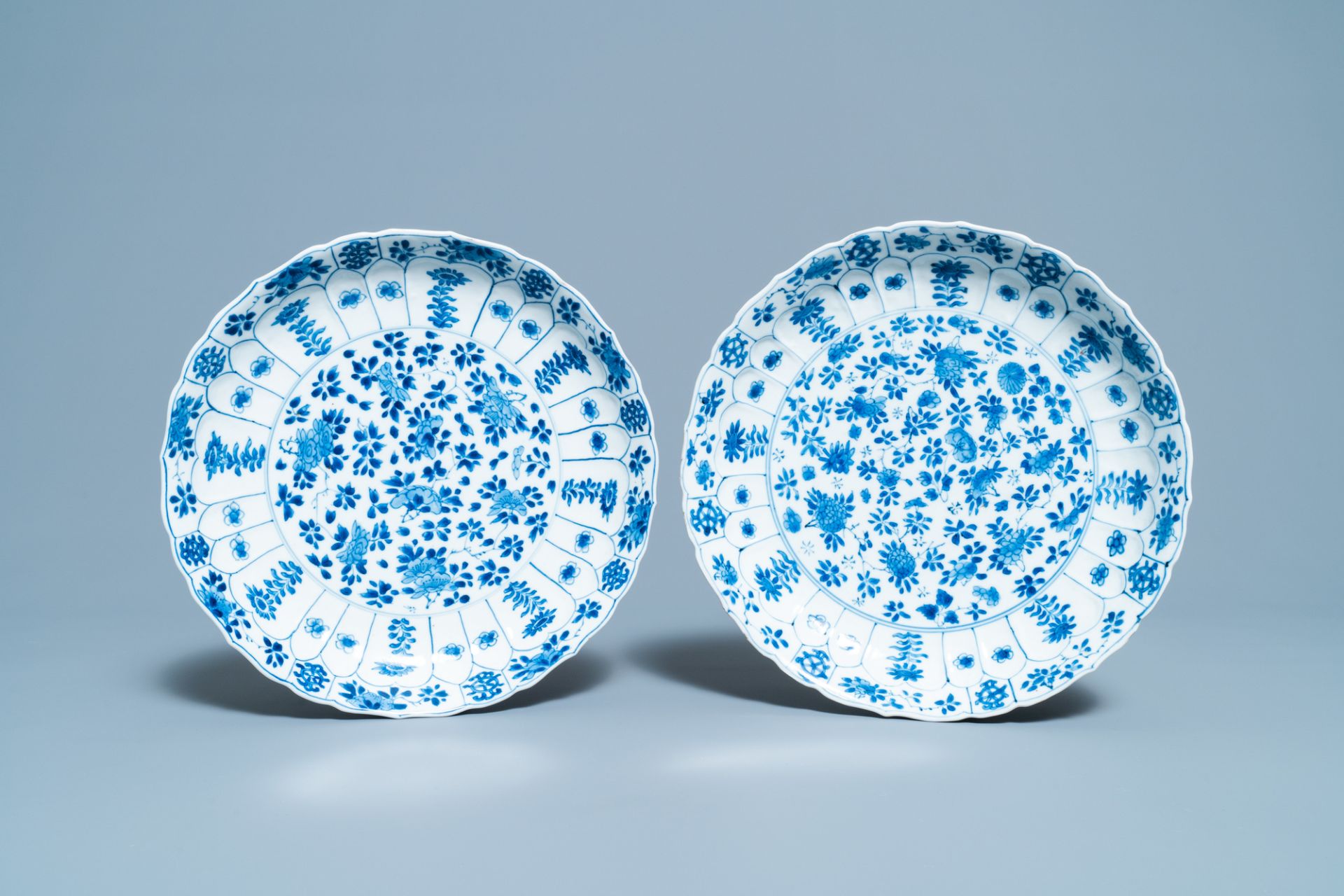 Six Chinese blue and white plates, Kangxi - Image 6 of 7
