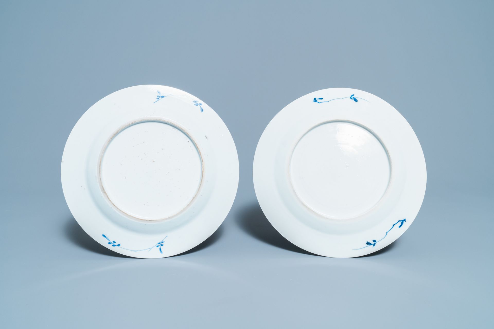 Six Chinese blue and white plates, Kangxi - Image 3 of 7