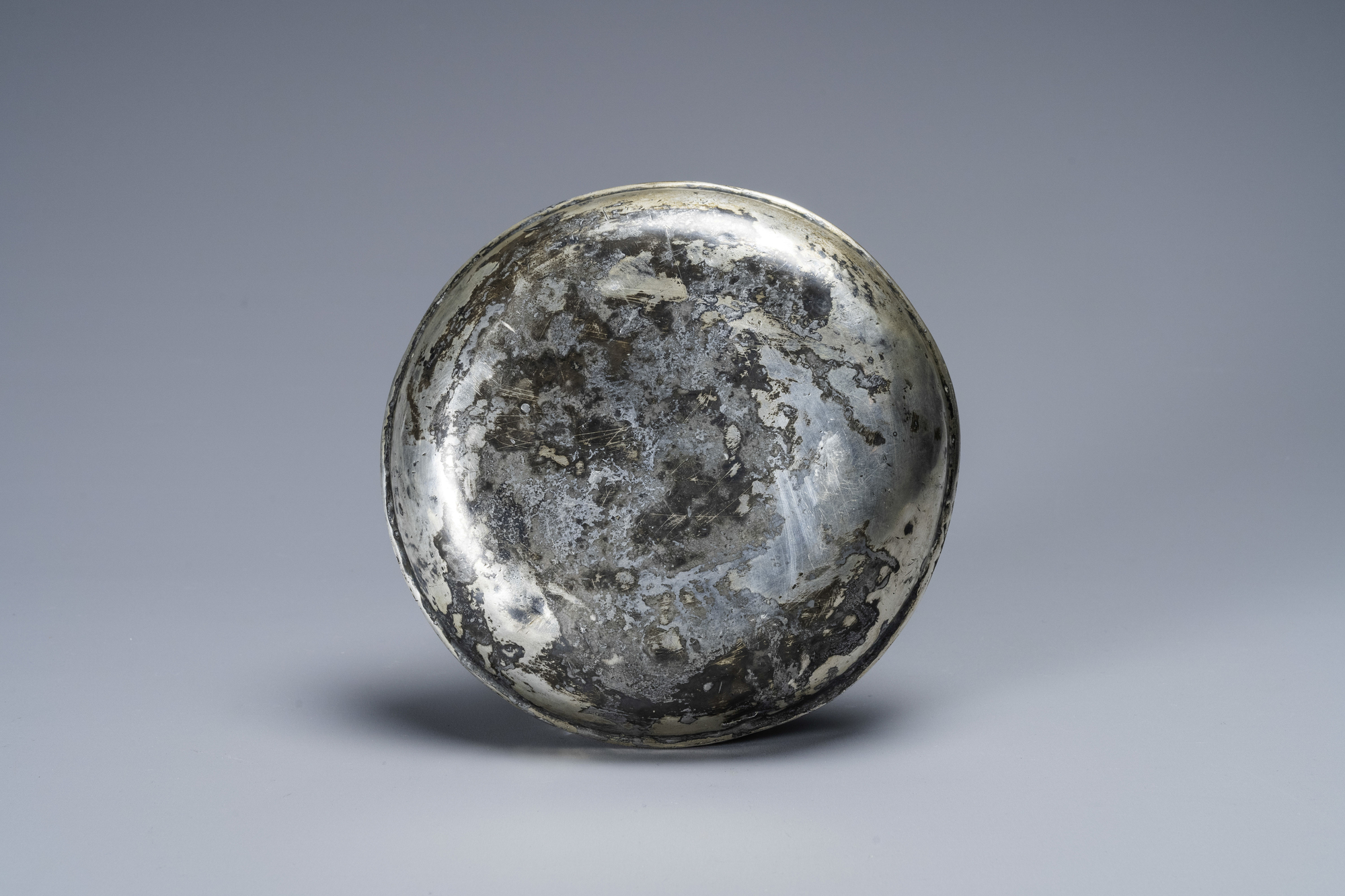 A Sassanian silver 'simurgh' dish, Persia, 6/8th C. - Image 2 of 3