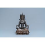 A Sino-Tibetan bronze figure of Buddha Amitayus, 19th C.