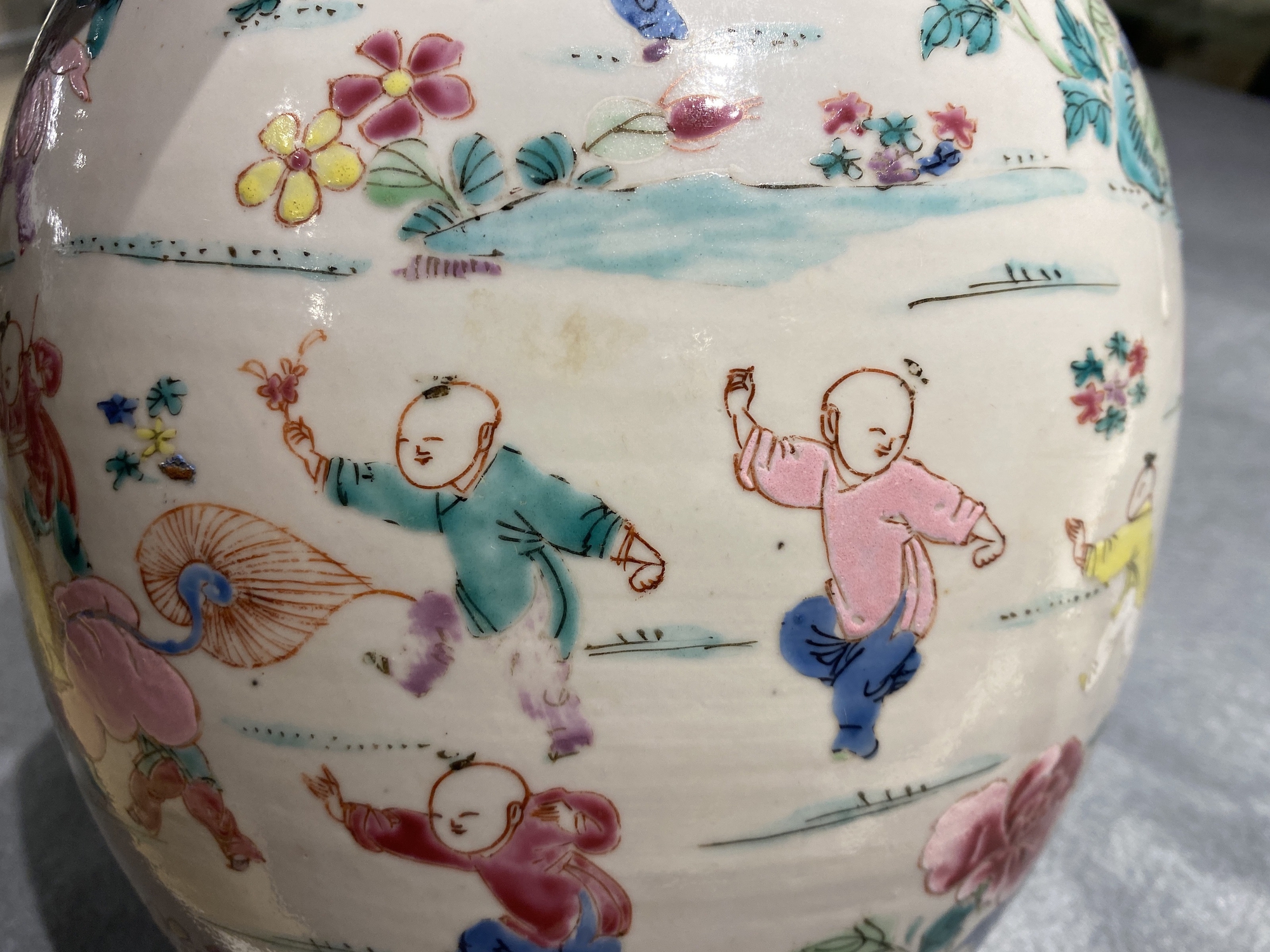 A Chinese famille rose 'hundred boys' jar, Yongzheng - Image 14 of 17