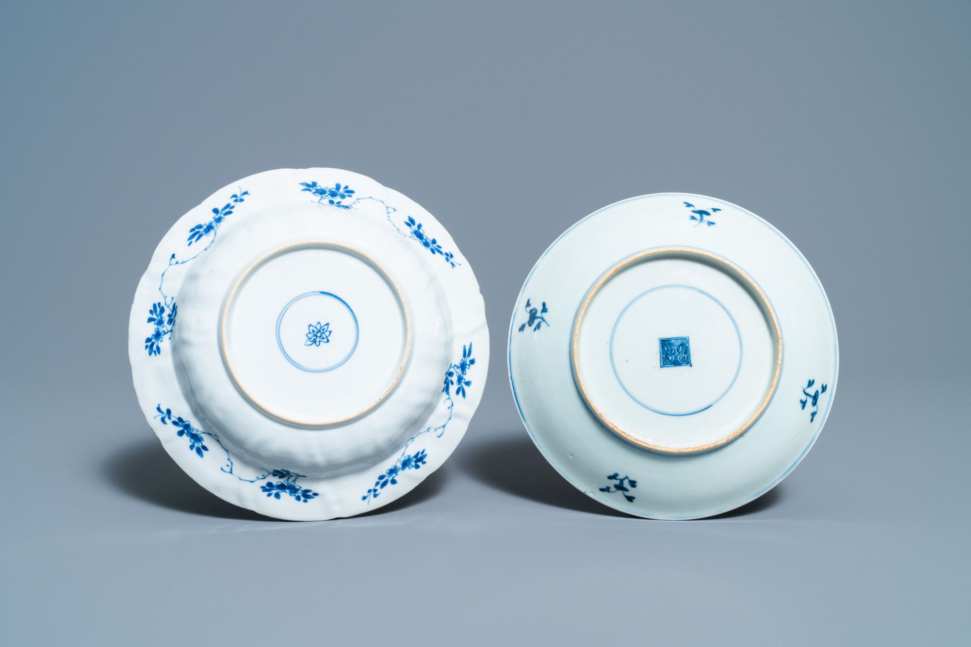 Six Chinese blue and white dishes and plates, Kangxi and later - Image 7 of 7