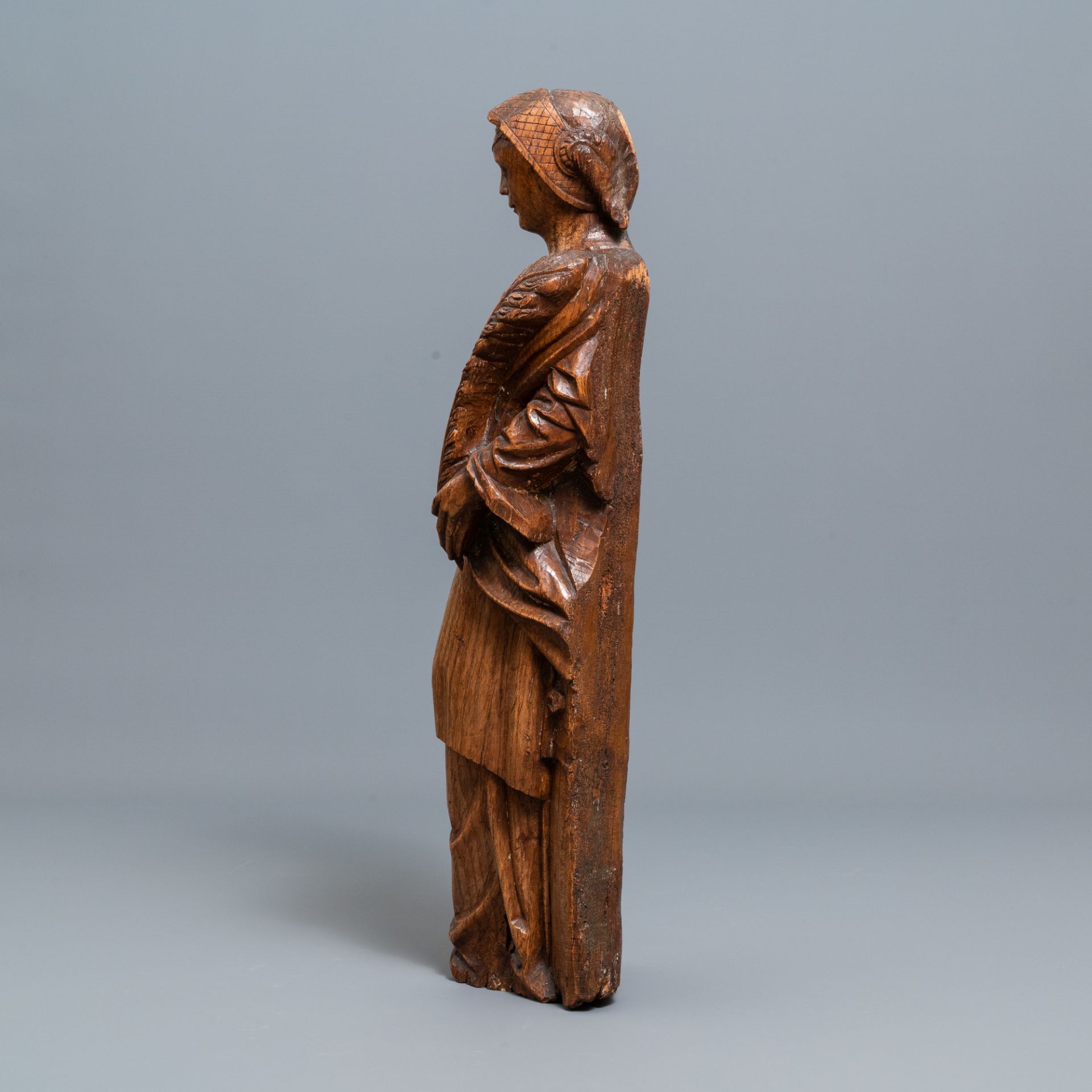 A large wooden figure of Saint Barbara, Germany, 16th C. - Image 3 of 7