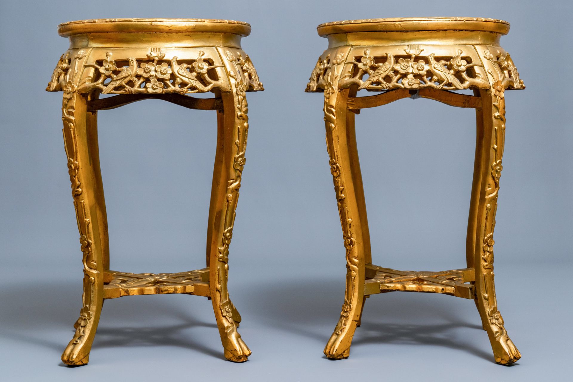 A pair of massive French Svres-style vases with gilded bronze mounts, signed Desprez, 19th C. - Image 18 of 56