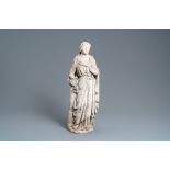 A limestone figure of Saint Barbara, 16th C.