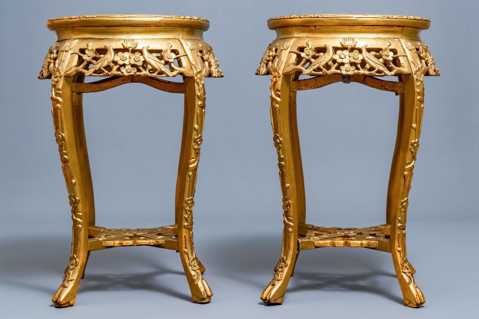 A pair of massive French Svres-style vases with gilded bronze mounts, signed Desprez, 19th C. - Image 17 of 56