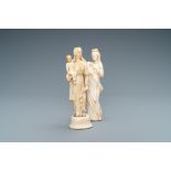 Two ivory figures of a Madonna with child, Dieppe, France, 18th C.