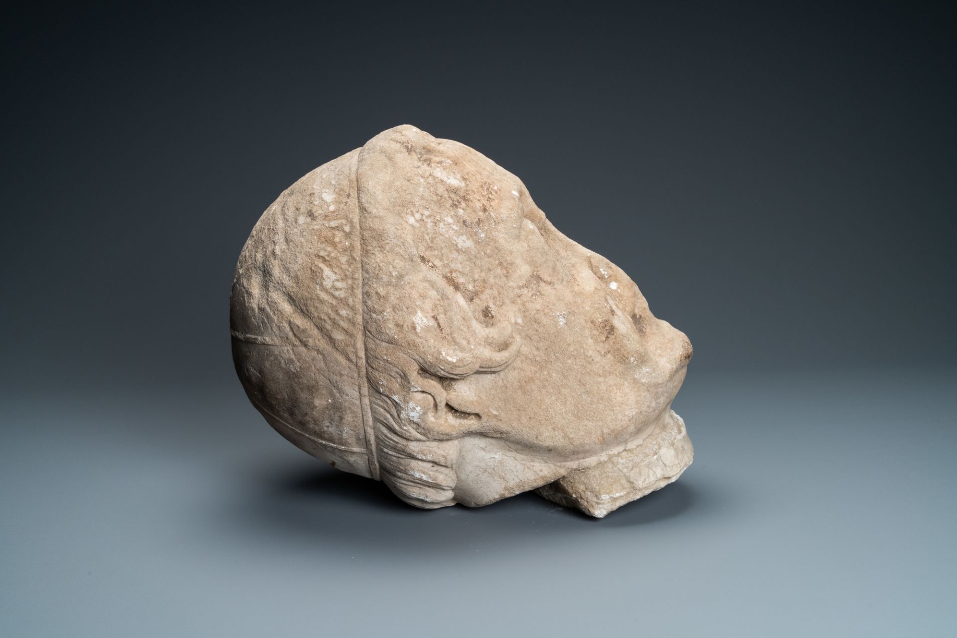 A large marble head of a prelate, Italy, 17th C. - Image 5 of 8