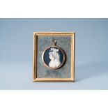 Pierre Louis Bouvier (1765-1836): a portrait miniature on ivory in a golden medallion, dated 1788