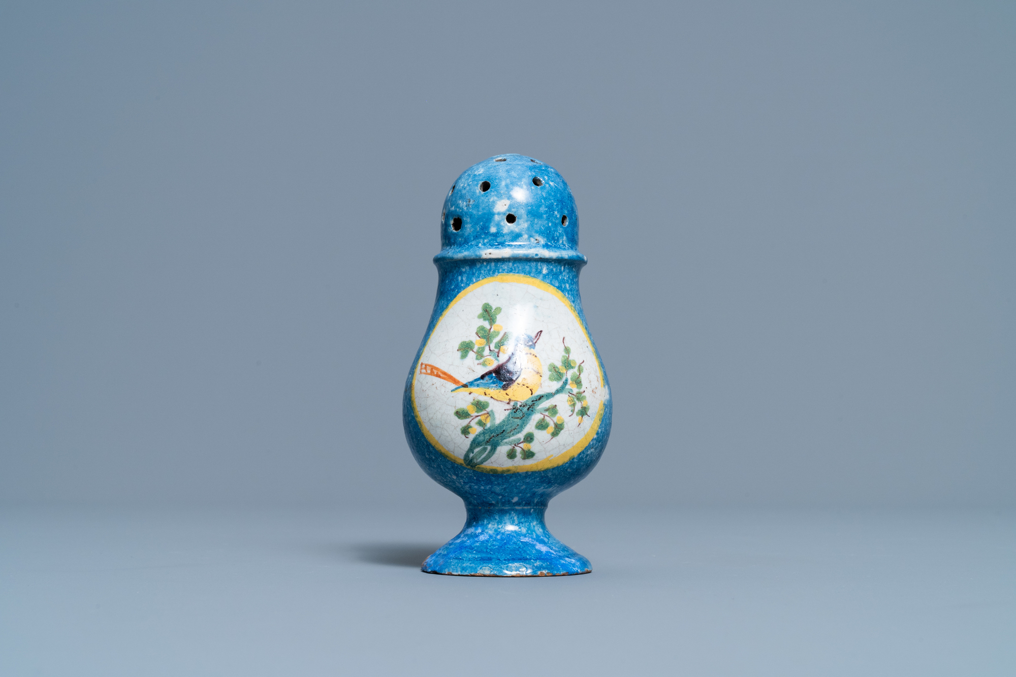 A polychrome Brussels faience caster, late 18th C. - Image 5 of 8