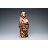 A polychromed wooden figure of Saint-Peter, France, 16th C.