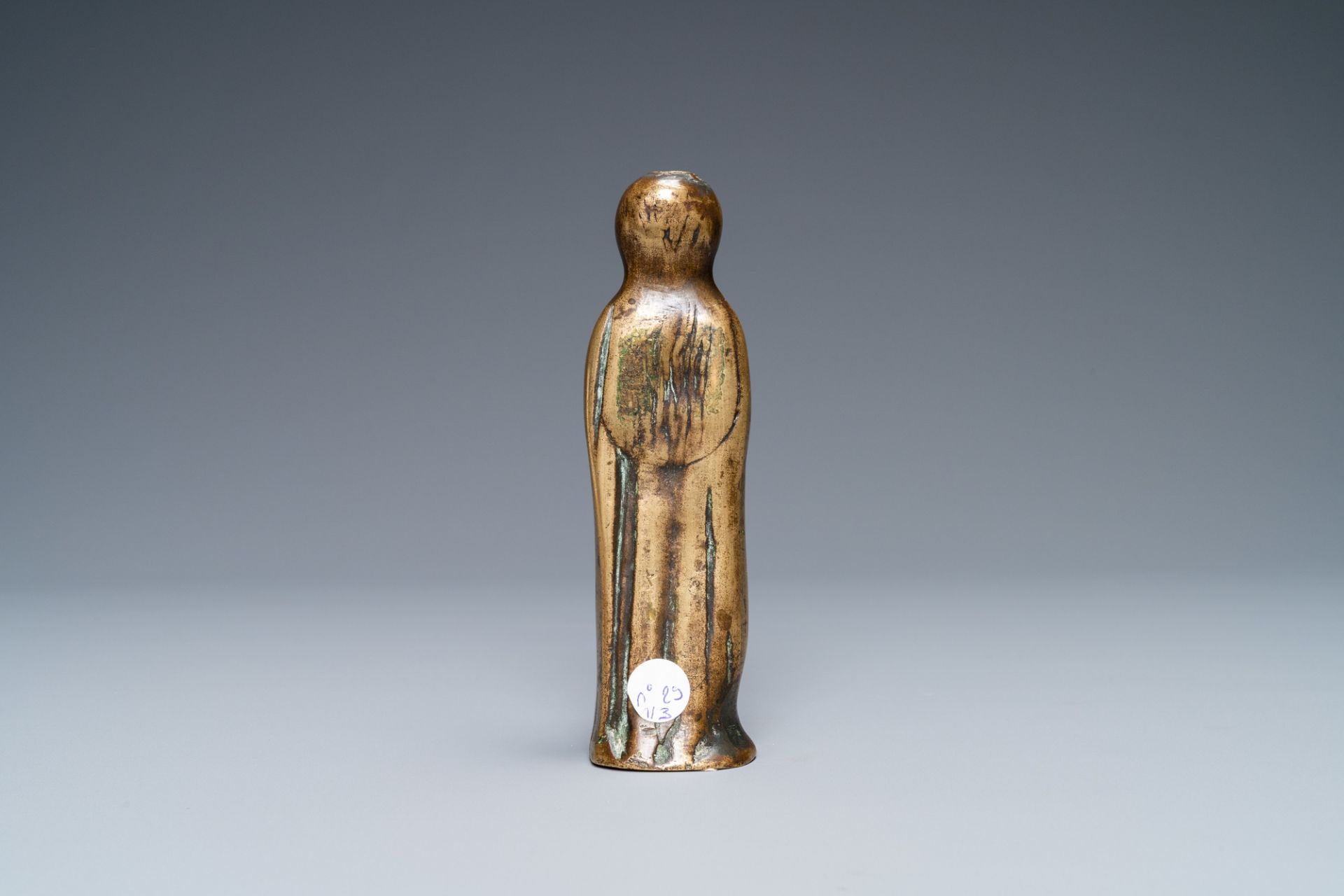 A bronze Madonna luster ornament, Flanders, 16th C. - Image 4 of 7