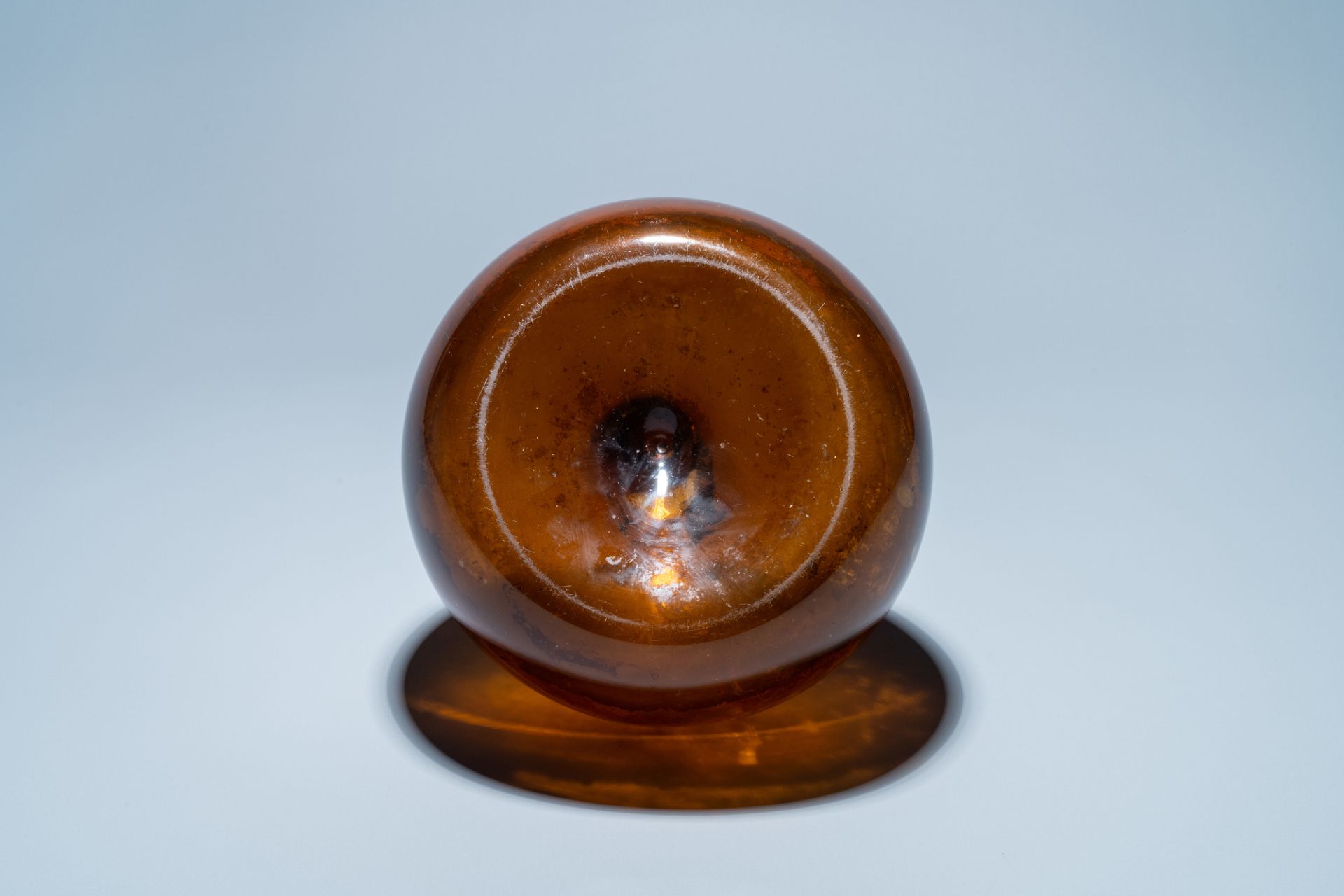 A brown glass bottle, 18th C. - Image 6 of 6