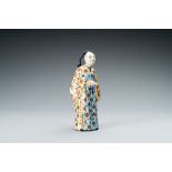 A polychrome Dutch Delft figure of a Chinaman, ca. 1800