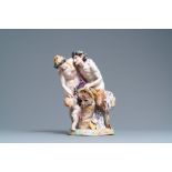 A large 'Bacchus' group, Meissen-style porcelain, 19/20th C.