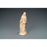 An ivory figure of an abbess, probably Dieppe, France, 19th C.