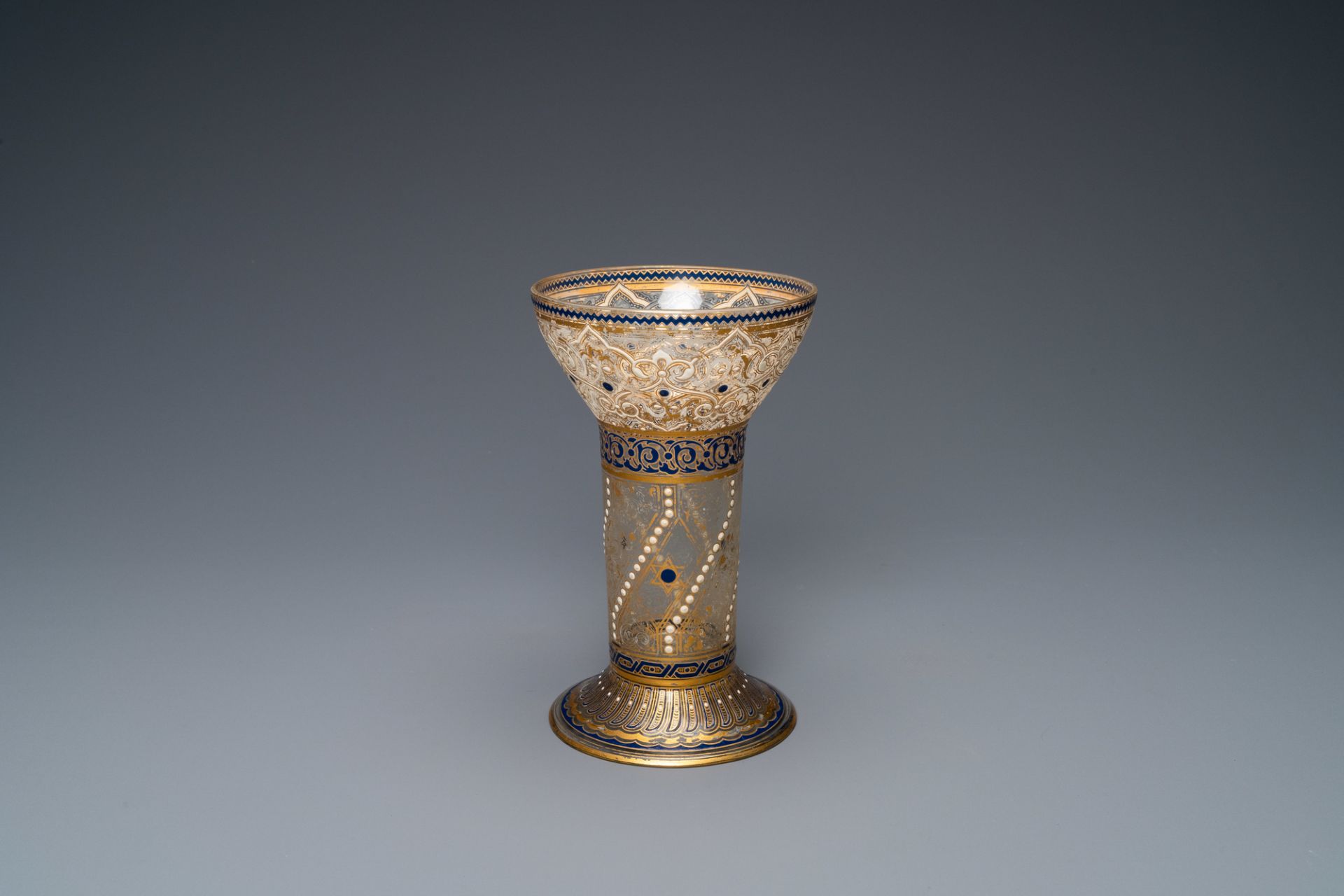 J. & L. Lobmeyr, Vienna, late 19th C.: An Islamic or Mamluk-style enamelled glass beaker