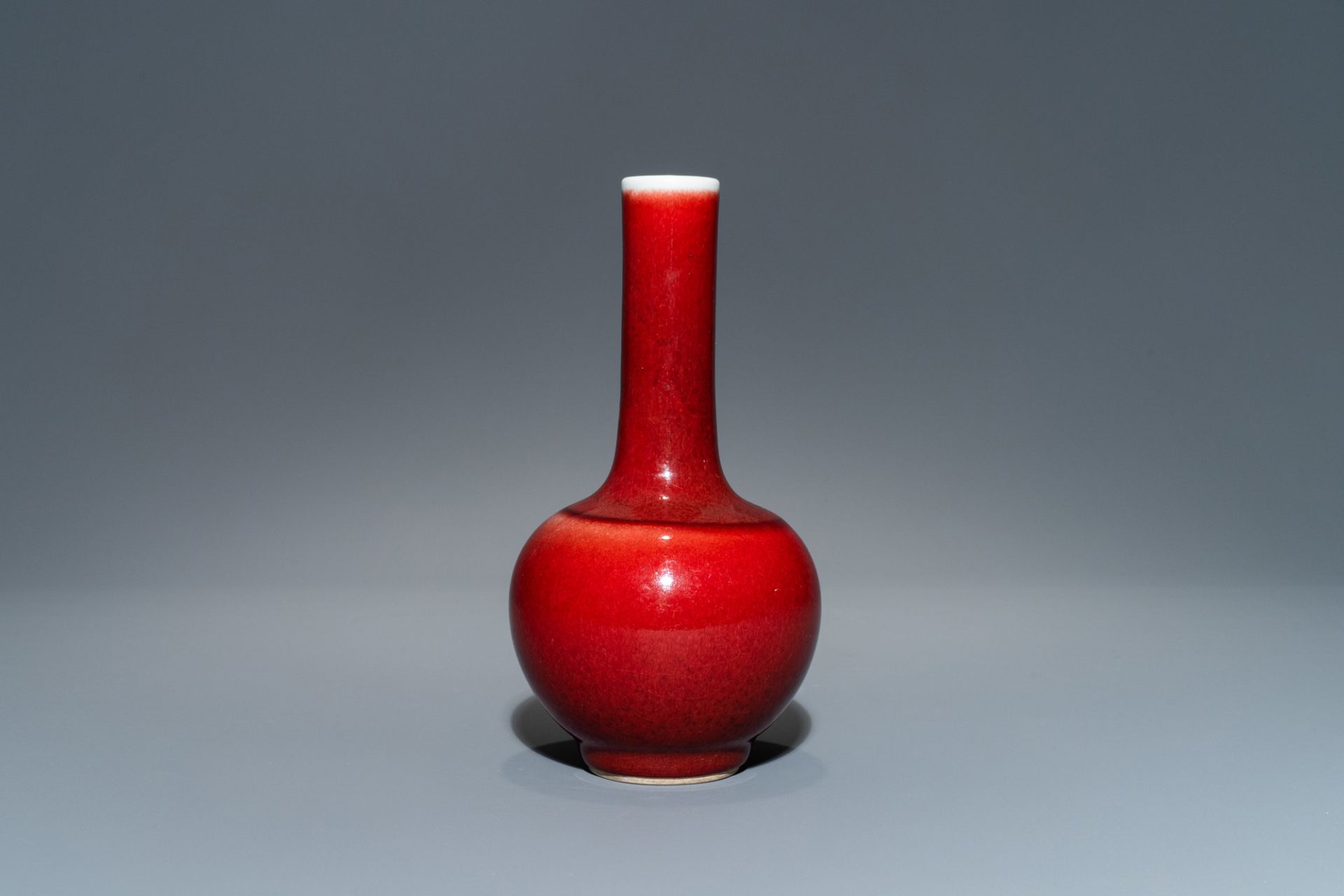 A Chinese langyao-glazed bottle vase, Kangxi mark, 19/20th C. - Image 3 of 6