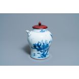 A Chinese blue and white ewer for the Vietnamese market, Kangxi