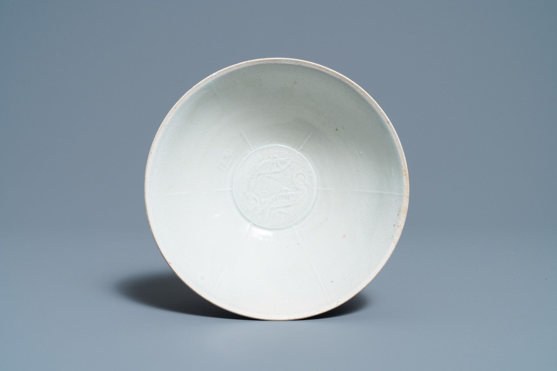 A Chinese luanbai 'fish' bowl, Song/Yuan