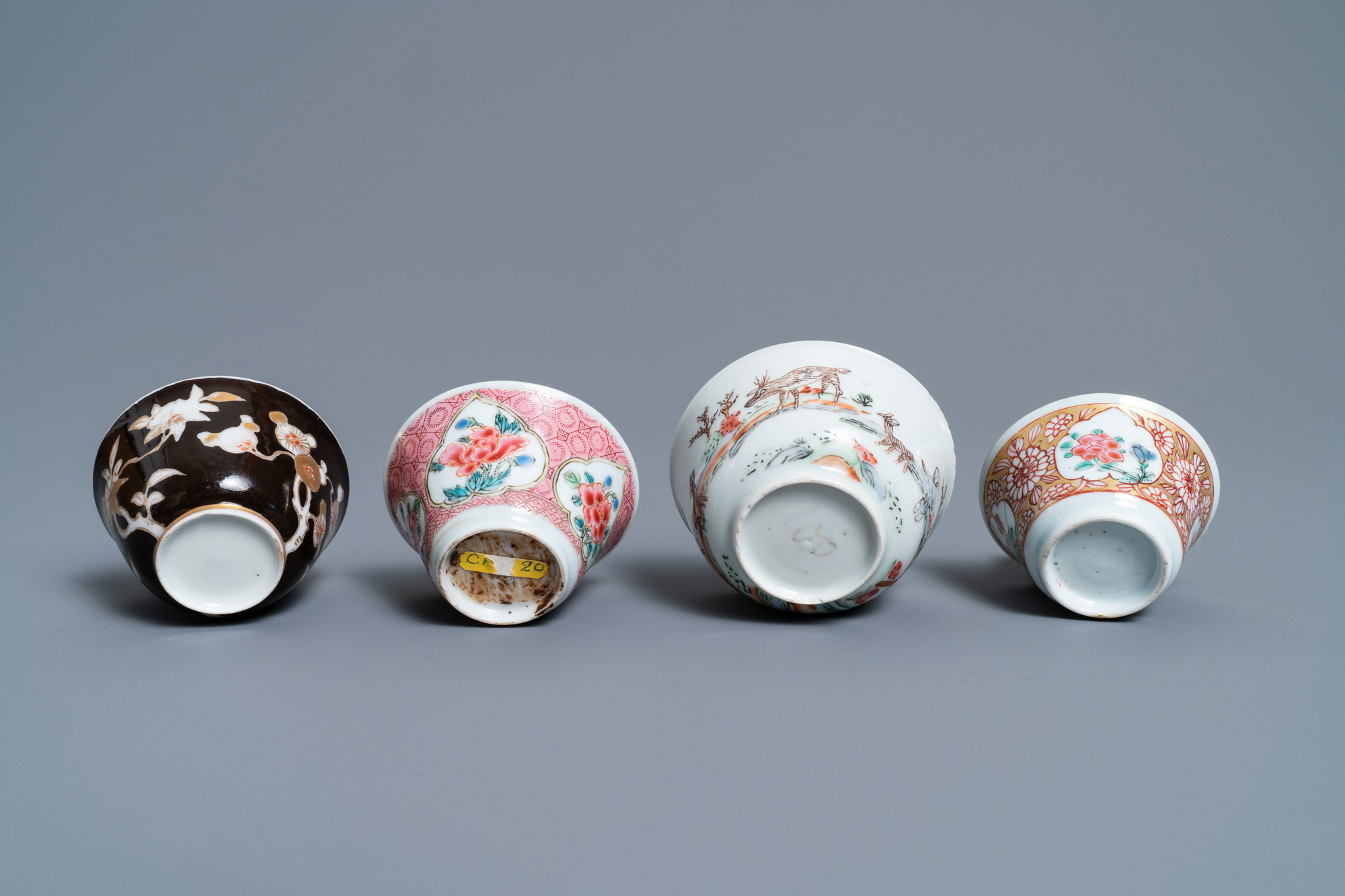 Six various Chinese saucers and four cups, Yongzheng and later - Image 9 of 9