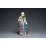 A Chinese famille rose 'Star God Shou' figure, 19th C.