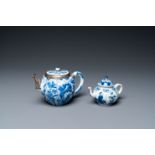 Two Chinese blue and white teapots and covers, Kangxi