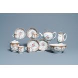 A Chinese famille rose 12-piece tea service for the European market, Qianlong